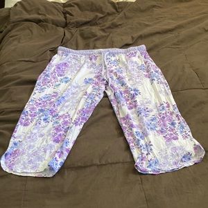 Light purple flower pj bottoms
